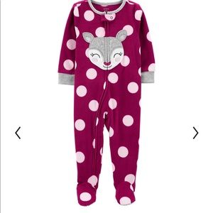 Baby Girl Carter’s Deer Polka Dot Fleece Pajamas